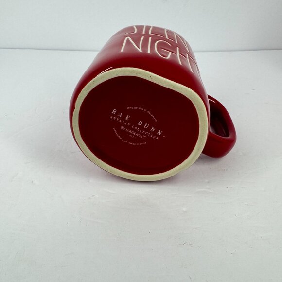 Rae Dunn Silent Night Merry & Bright Red Christmas Mug Set Holiday Coffee Cups - Picture 5 of 7